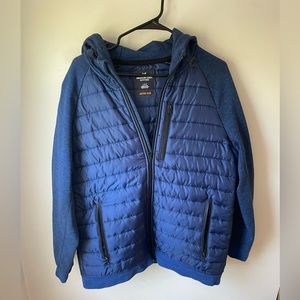 American Eagle Active Flex Mens Puffer Athletic Jacket Blue Large